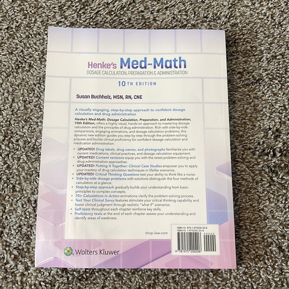 Med Math Textbook 10th Edition! - Picture 2 of 3